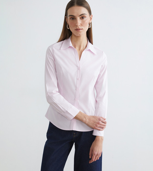 Solid Slim Fit Long Sleeves Shirt