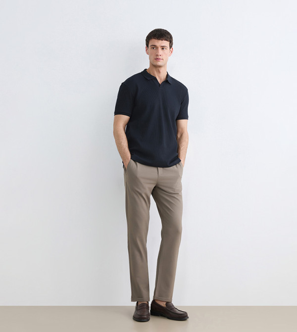 Solid Slim Fit Trousers