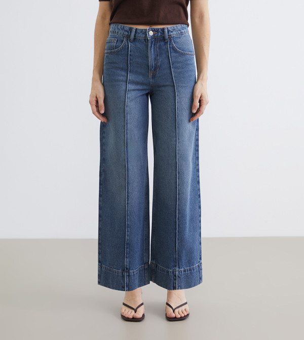 Washed High Waist Wide Leg Jeans