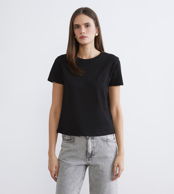 Solid Crew Neck T-Shirt