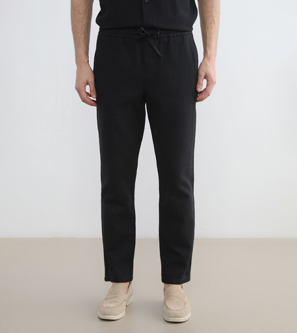 Gabardine Relaxed Fit Trousers