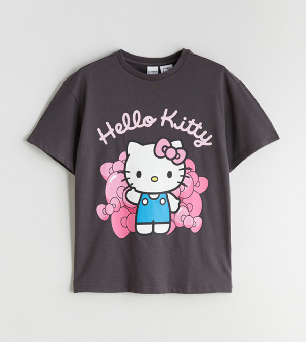 Hello Kitty Printed Short Sleeves T-Shirt