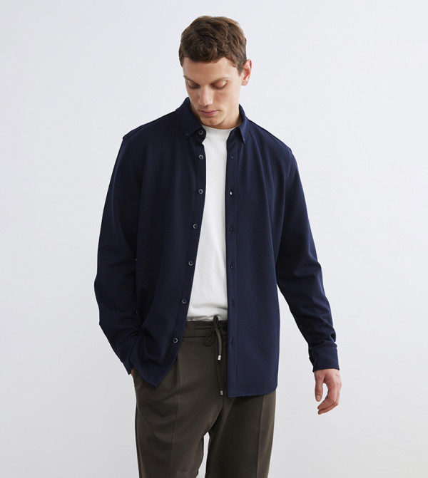 Solid Long Sleeves Casual Shirt