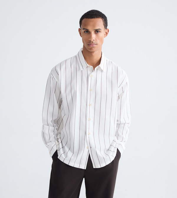 Striped Long Sleeves Relaxed Fit Shirt