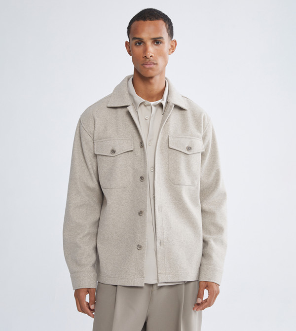 Long Sleeves Cachet Overshirt Jacket