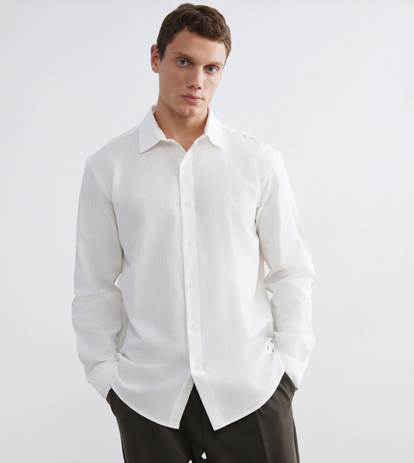Dobby Long Sleeves Regular Fit Shirt