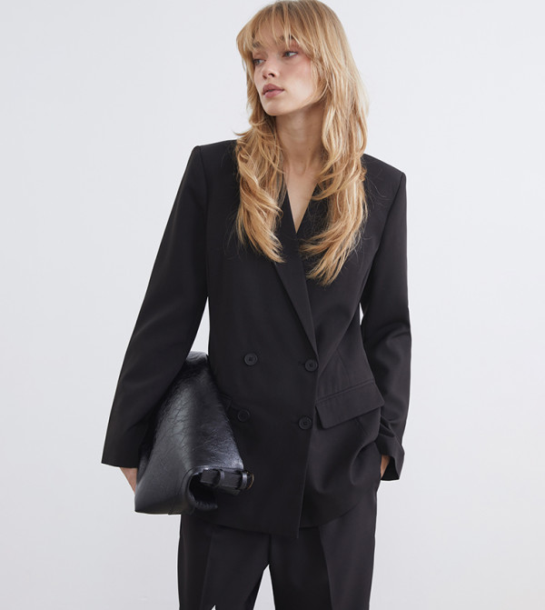 Double Breasted Crepe Blazer