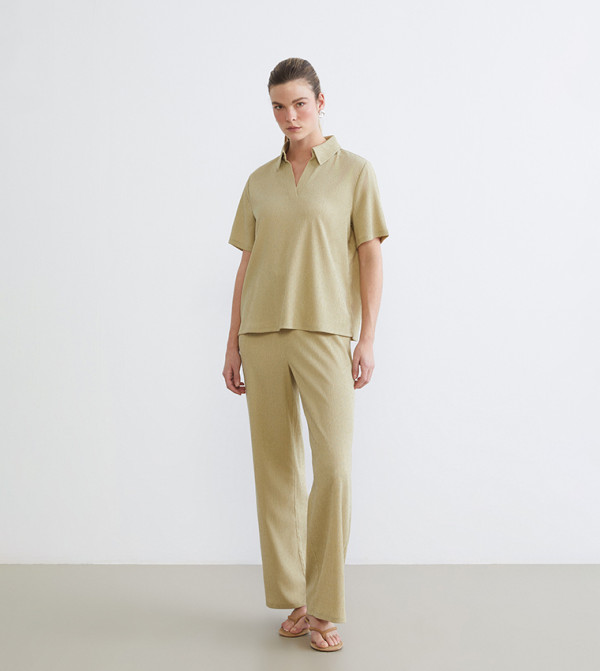 Maternity Textured Elastic Waist Sweatpants