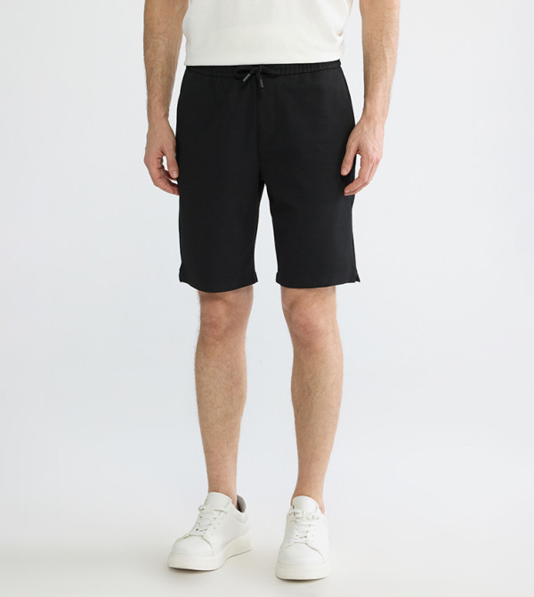 Drawstring Waist Mid Rise Casual Shorts