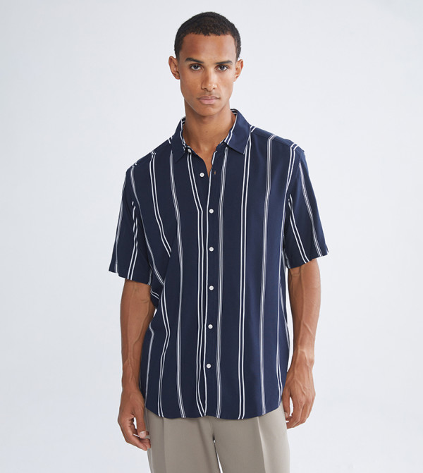 Striped Short Sleeves Casual Shirt