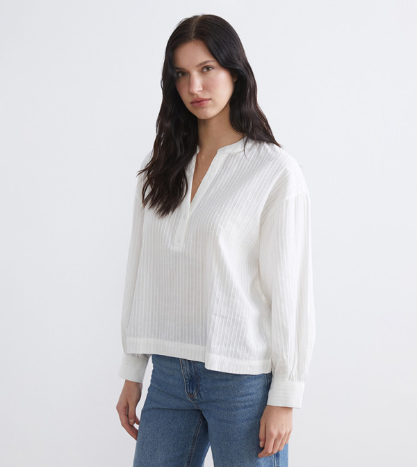 Striped Long Sleeves Top