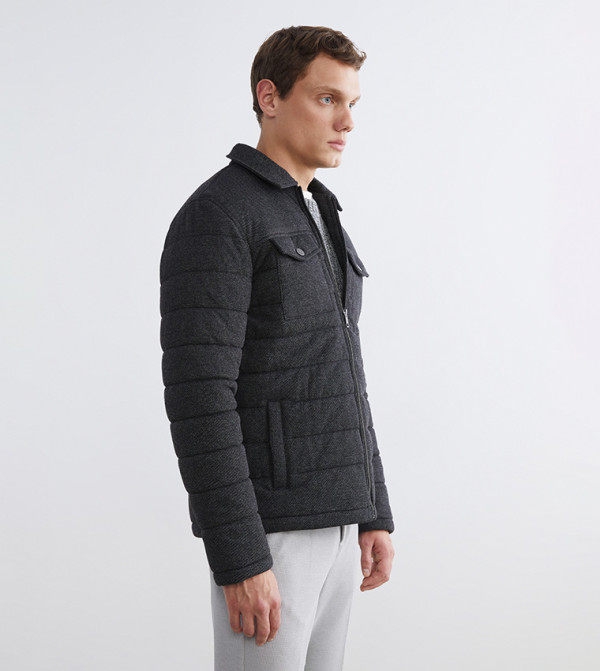 Cashmere Blend Puffer Jacket