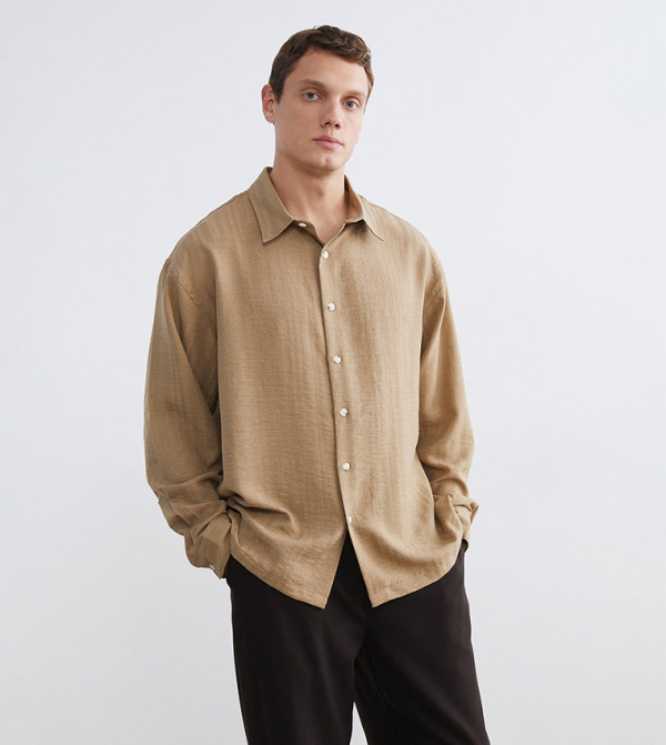 Textured Long Sleeves Shirt