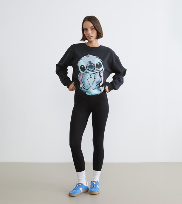 Solid Elastic Waist Leggings