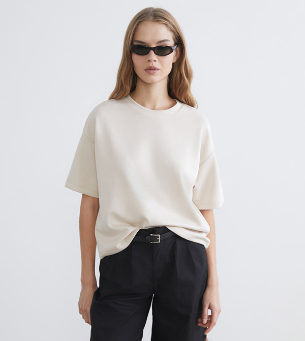 Solid Short Sleeves Oversized T-Shirt