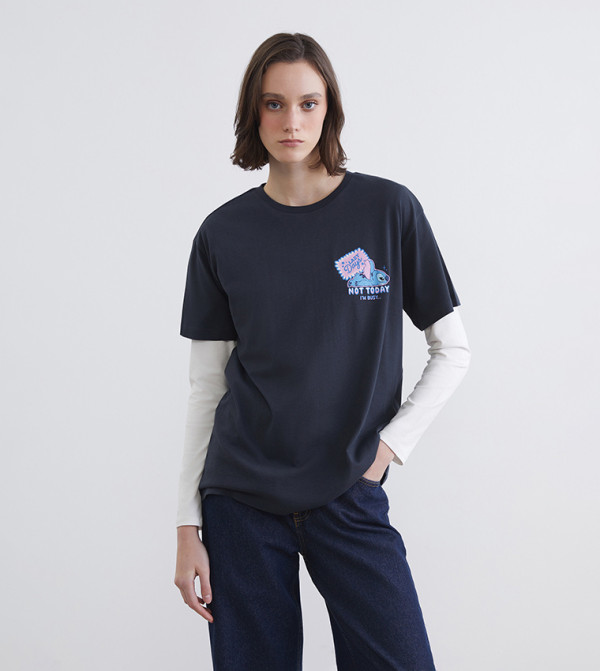 Printed Crew Neck T-Shirt