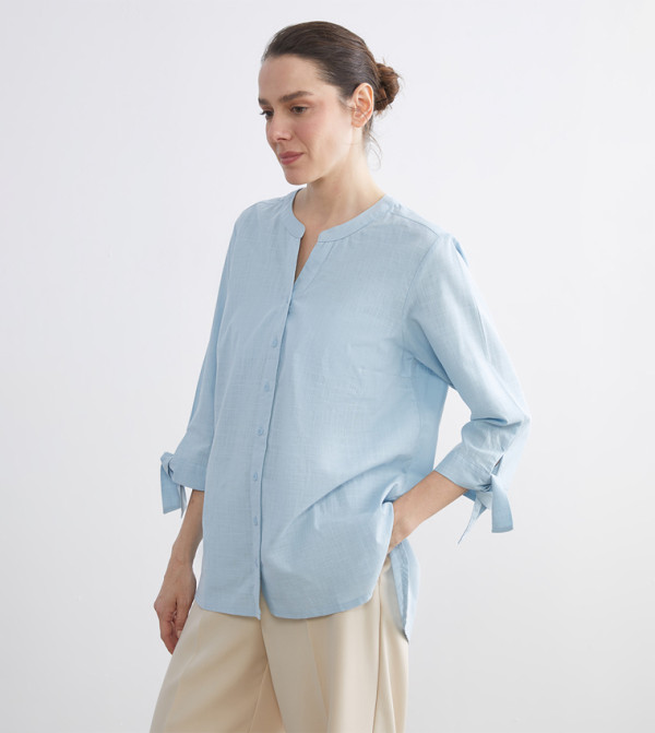 Curve Solid Off Shoulder Shirt