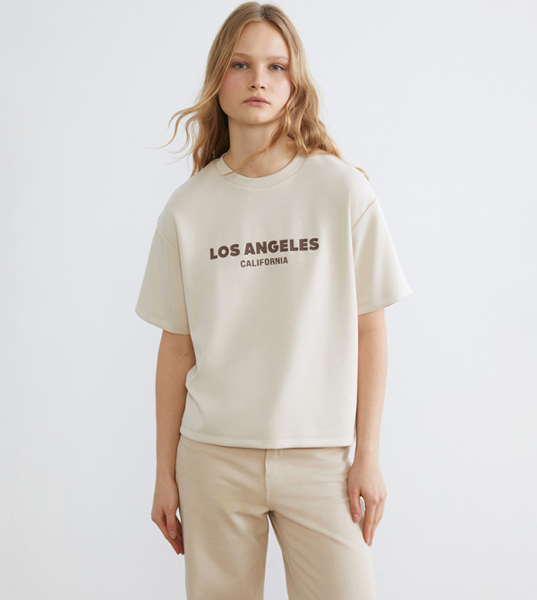 Los Angeles Print Short Sleeves T-Shirt
