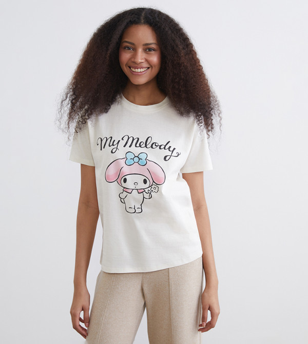 Hello Kitty Printed Short Sleeves T-Shirt