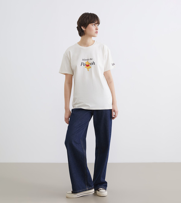 Winnie The Pooh Printed Short Sleeves T-Shirt