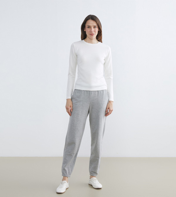 Solid Drawstring Waist Joggers