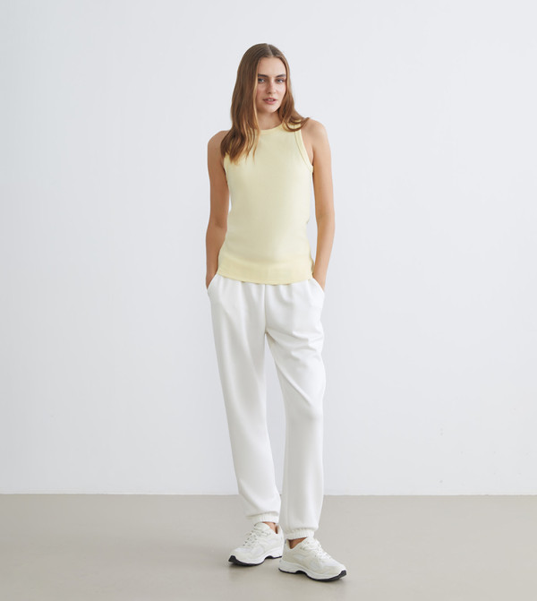 Solid Elastic Waist Soft Touch Joggers