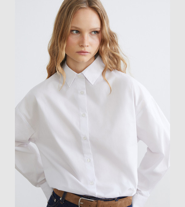 قميص بوبلين أوفرسايز 