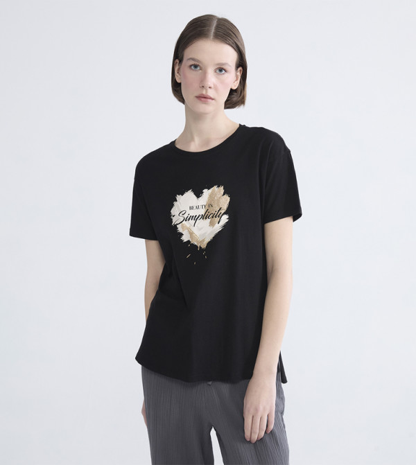 Printed Crew Neck T-Shirt