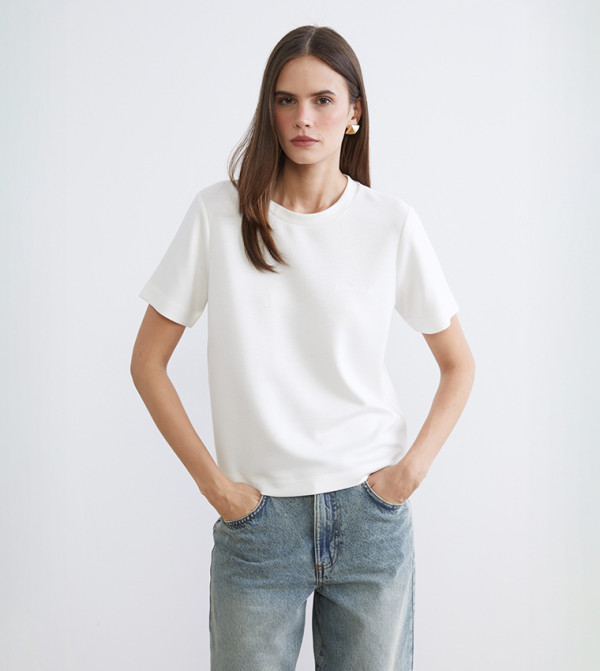 Solid Crew Neck T-Shirt