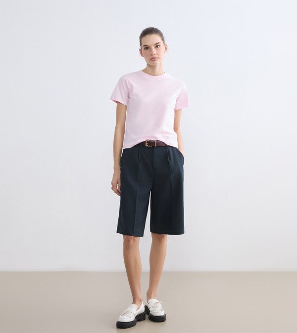 تيشيرت مطرز بقبة مستديرة 