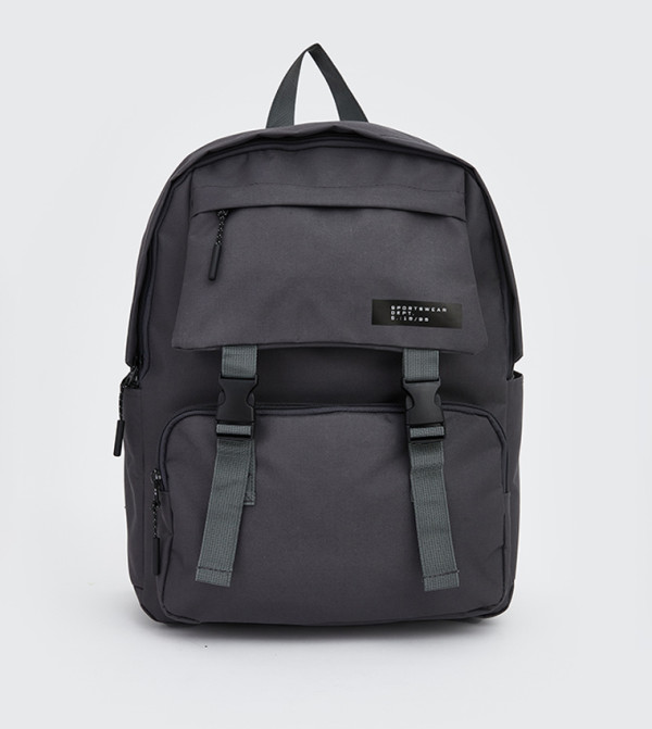 Label Detail Push Lock Backpack