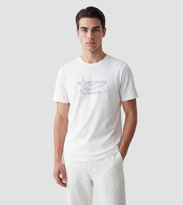Printed Crew Neck T-Shirt