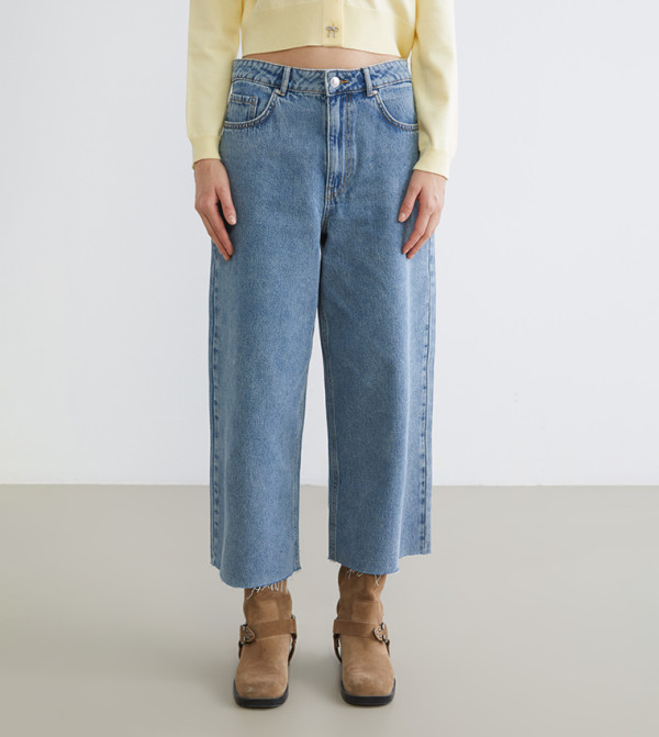 Washed High Waist Wide Leg Jeans
