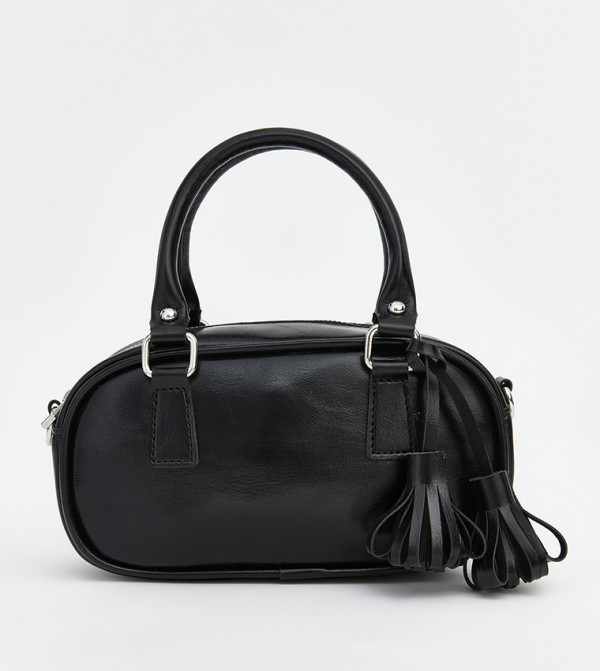 Tassel Detail Handheld Bag