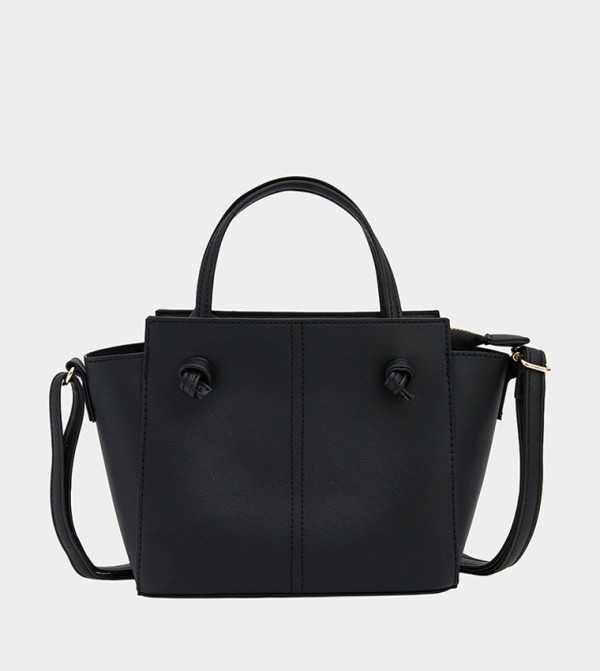 Textured Faux Leather Tote Bag