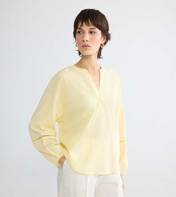 Solid Crew Neckline Oversized Top