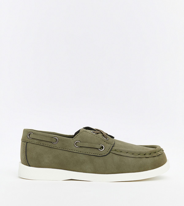 Classic Suede Look Boat Shoes