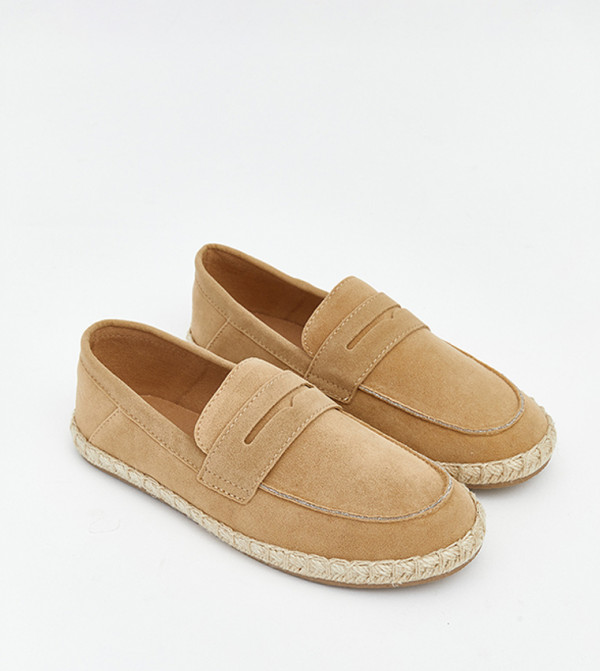 Solid Espadrilles Slip-On Shoes