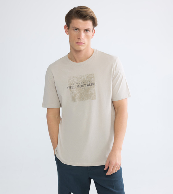 Printed Crew Neck T-Shirt