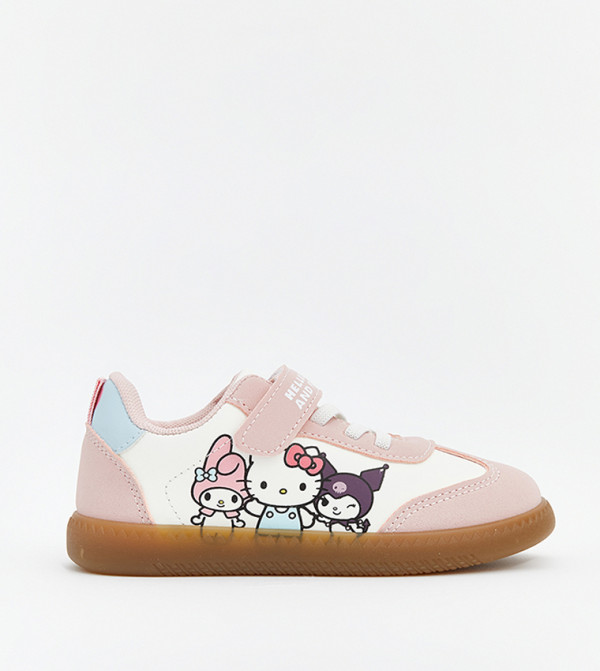 سنيكرز بحزام فليكرو بطبعة هالو كيتي