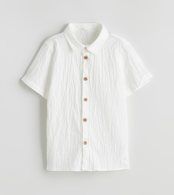 Textured Short Sleeves Shirt
