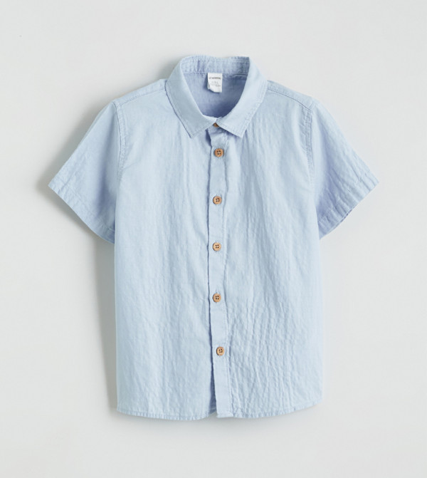 Textured Short Sleeves Shirt