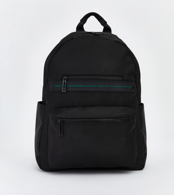 Textured Zip-Up Backpack