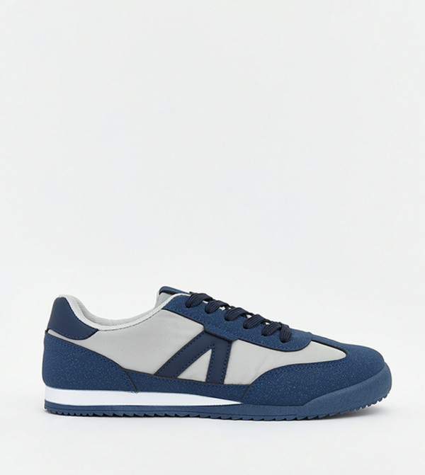 Color Block Lace-Up Sneakers