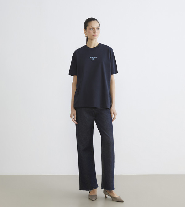 Embroidered Crew Neck T-Shirt