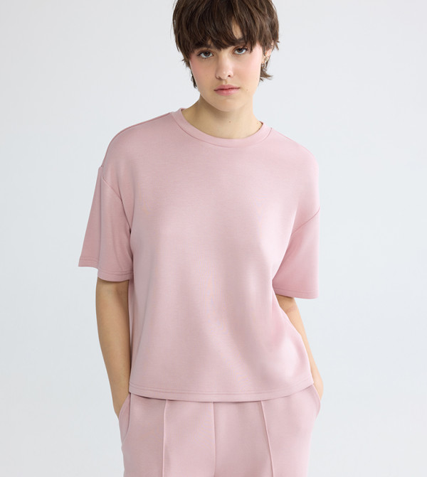 تيشيرت سادة بقبة مستديرة