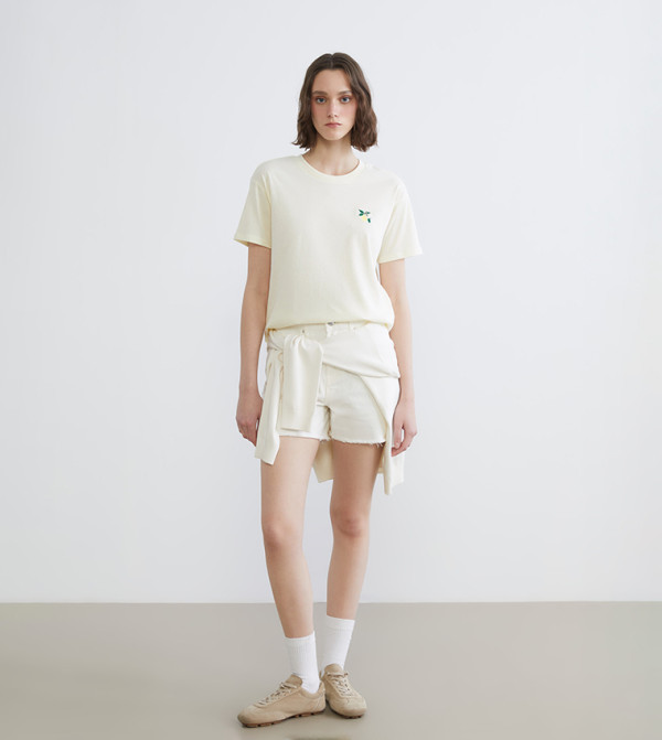 Embroidered Crew Neck T-Shirt