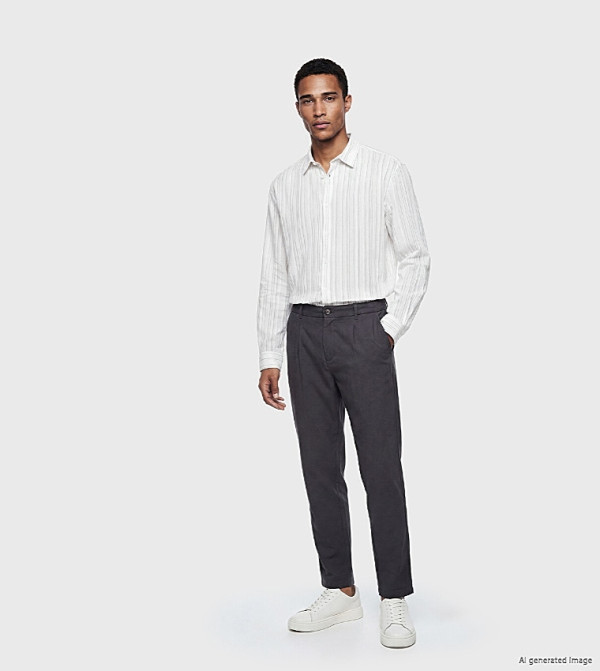 Solid Regular Fit Trousers