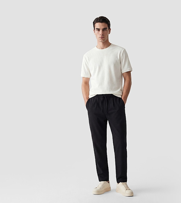 Solid Regular Fit Trousers