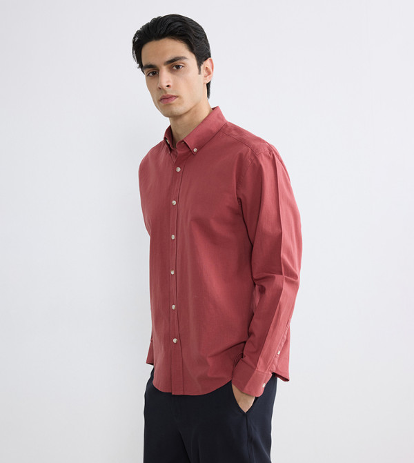 Solid Button Down Long Sleeves Shirt